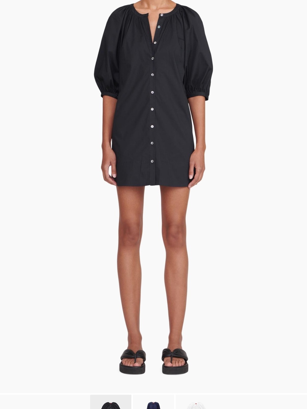 STAUD Black Vincent Mini Dress